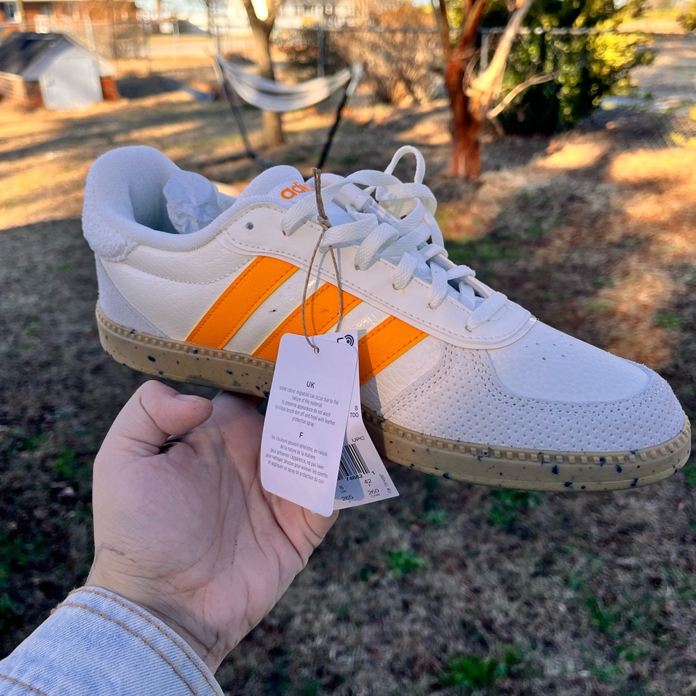Adidas White and Orange Sneakers